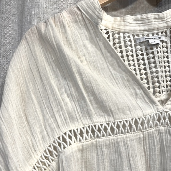 O’Neil white linen long sleeve top - Picture 4 of 5